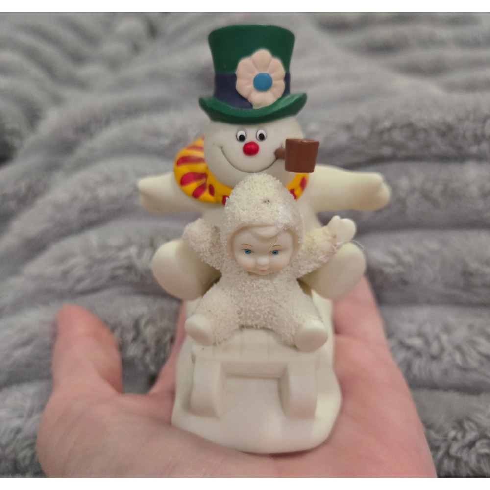 Dept 56 Snowbabies Fun With Frosty The Snowman Figurine Sled 2003 Holiday Decor